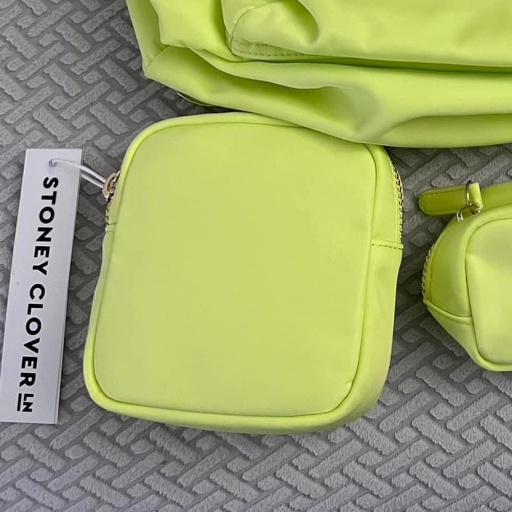 Stoney Clover Lane lime mini pouch